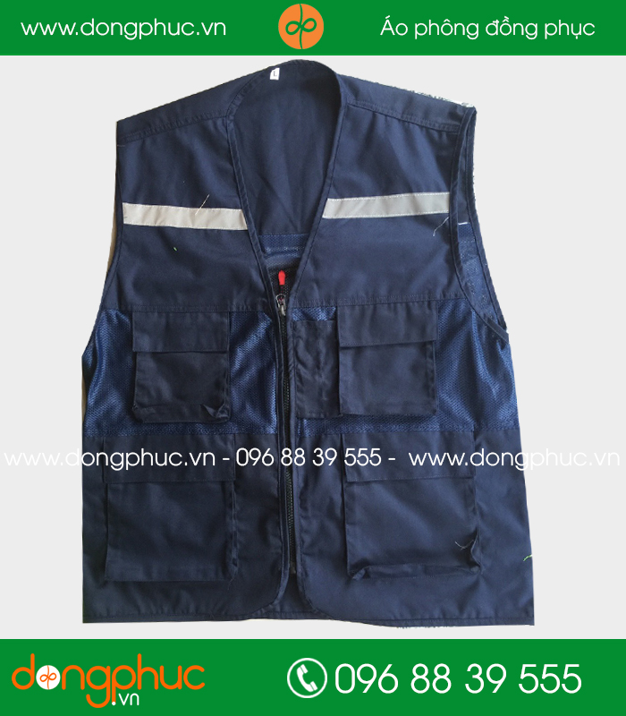 Mẫu áo gile phản quang màu tím than